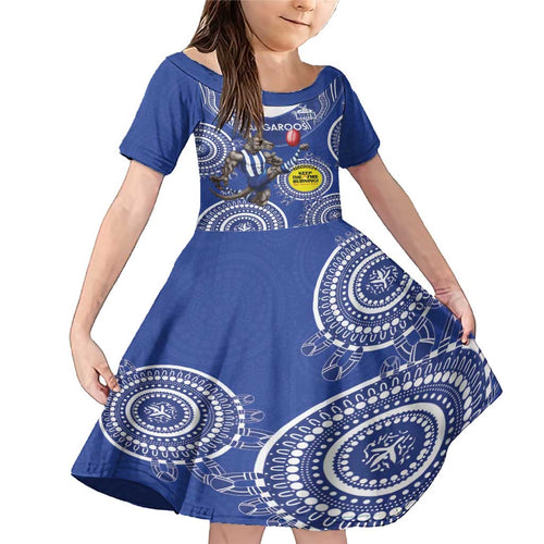 Custom AFL Kangaroos NAIDOC Week Family Matching Mermaid Dress and Hawaiian Shirt Keep The Fire Burning Indigenous Art