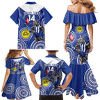 Custom AFL Kangaroos NAIDOC Week Family Matching Mermaid Dress and Hawaiian Shirt Keep The Fire Burning Indigenous Art