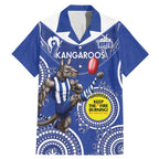 Custom AFL Kangaroos NAIDOC Week Family Matching Mermaid Dress and Hawaiian Shirt Keep The Fire Burning Indigenous Art