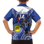 Custom AFL Kangaroos NAIDOC Week Family Matching Summer Maxi Dress and Hawaiian Shirt Keep The Fire Burning Indigenous Art