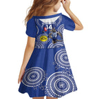 Custom AFL Kangaroos NAIDOC Week Family Matching Summer Maxi Dress and Hawaiian Shirt Keep The Fire Burning Indigenous Art