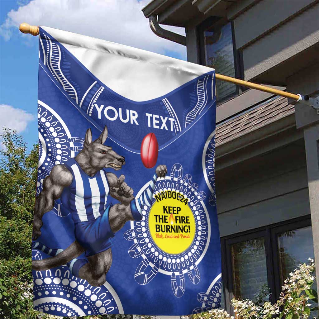 Custom AFL Kangaroos NAIDOC Week Garden Flag Keep The Fire Burning Indigenous Art