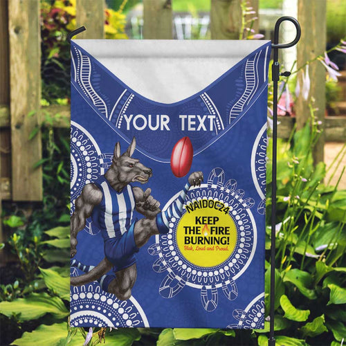 Custom AFL Kangaroos NAIDOC Week Garden Flag Keep The Fire Burning Indigenous Art