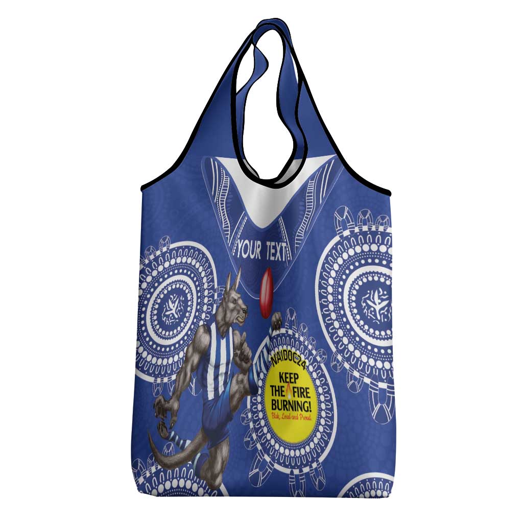 Custom AFL Kangaroos NAIDOC Week Grocery Bag Keep The Fire Burning Indigenous Art