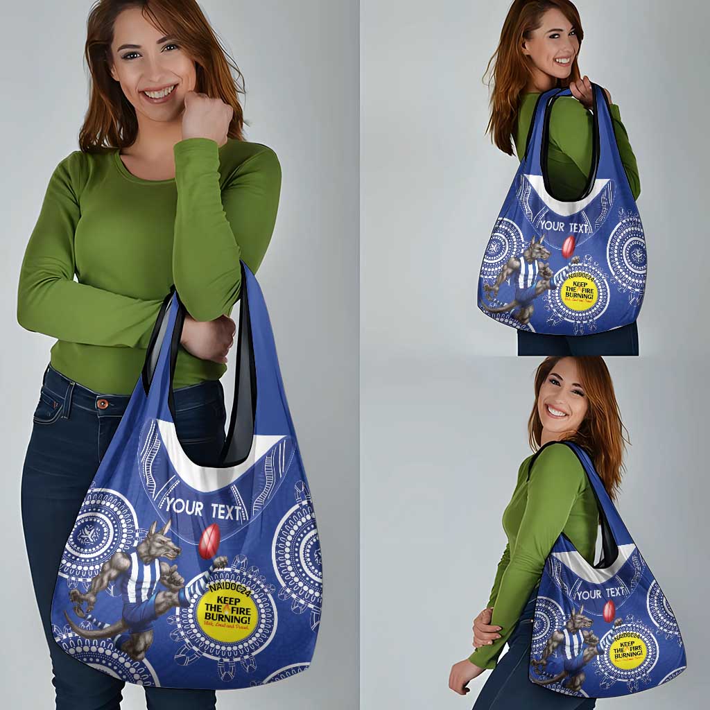Custom AFL Kangaroos NAIDOC Week Grocery Bag Keep The Fire Burning Indigenous Art