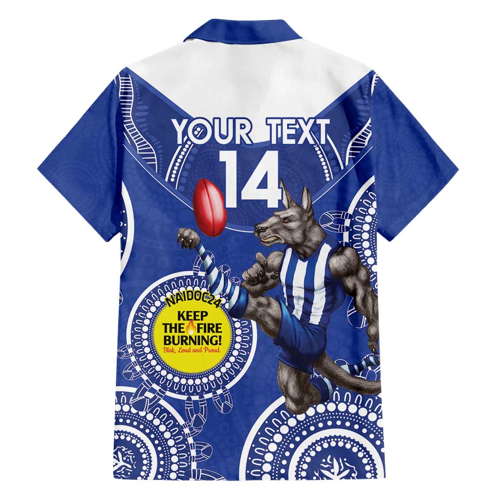 Custom AFL Kangaroos NAIDOC Week Hawaiian Shirt Keep The Fire Burning Indigenous Art