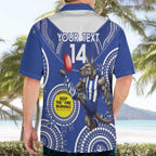 Custom AFL Kangaroos NAIDOC Week Hawaiian Shirt Keep The Fire Burning Indigenous Art