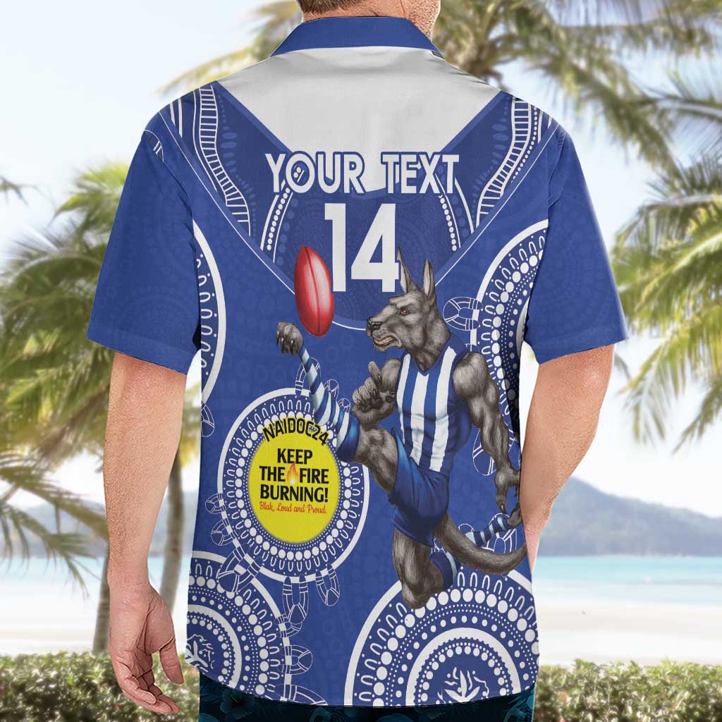 Custom AFL Kangaroos NAIDOC Week Hawaiian Shirt Keep The Fire Burning Indigenous Art