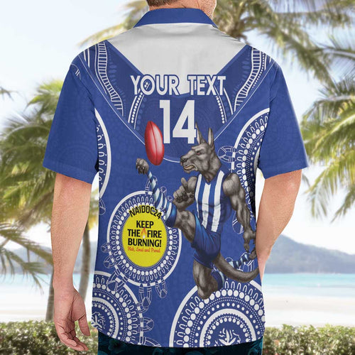 Custom AFL Kangaroos NAIDOC Week Hawaiian Shirt Keep The Fire Burning Indigenous Art