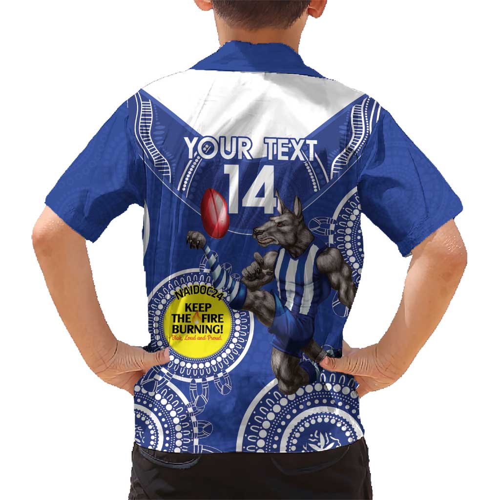 Custom AFL Kangaroos NAIDOC Week Hawaiian Shirt Keep The Fire Burning Indigenous Art