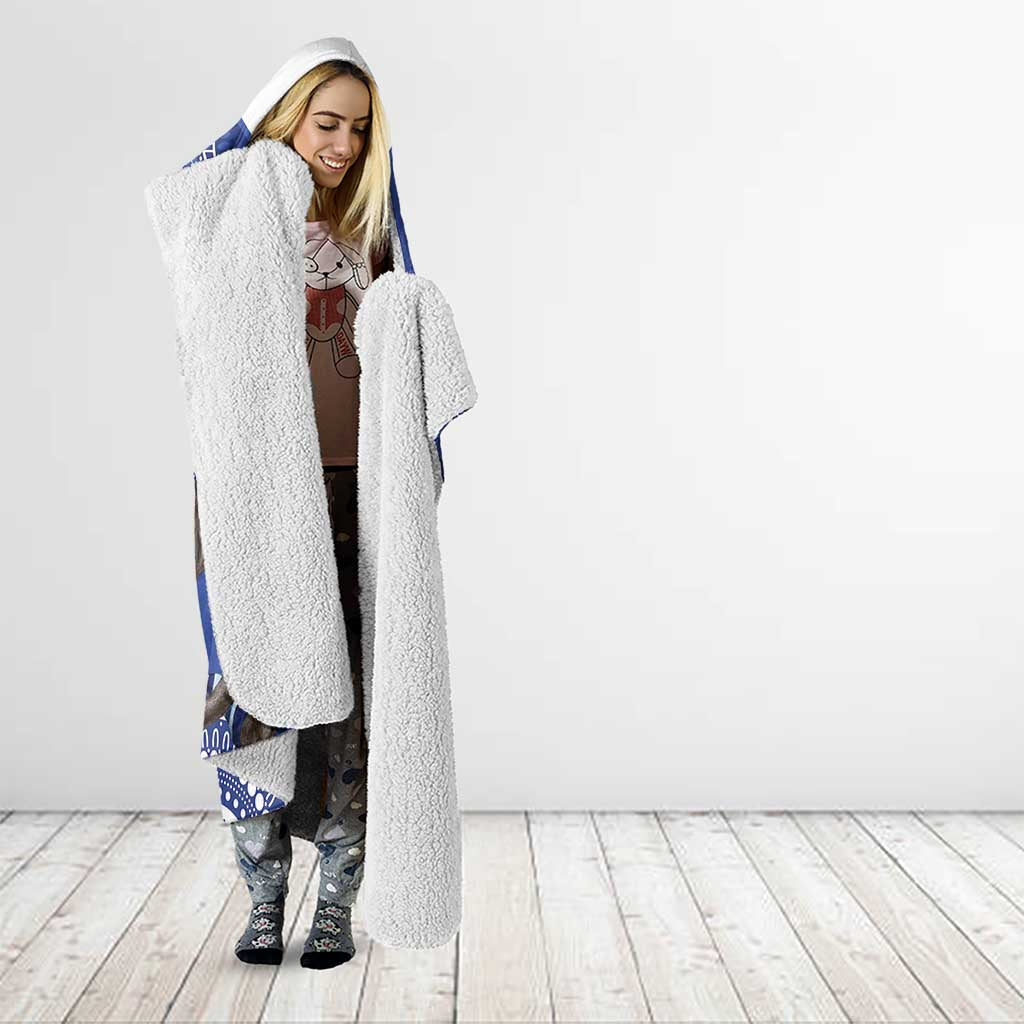 Custom AFL Kangaroos NAIDOC Week Hooded Blanket Keep The Fire Burning Indigenous Art