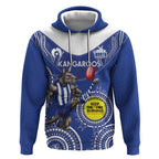 Custom AFL Kangaroos NAIDOC Week Hoodie Keep The Fire Burning Indigenous Art