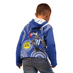 Custom AFL Kangaroos NAIDOC Week Kid Hoodie Keep The Fire Burning Indigenous Art