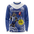 Custom AFL Kangaroos NAIDOC Week Long Sleeve Shirt Keep The Fire Burning Indigenous Art