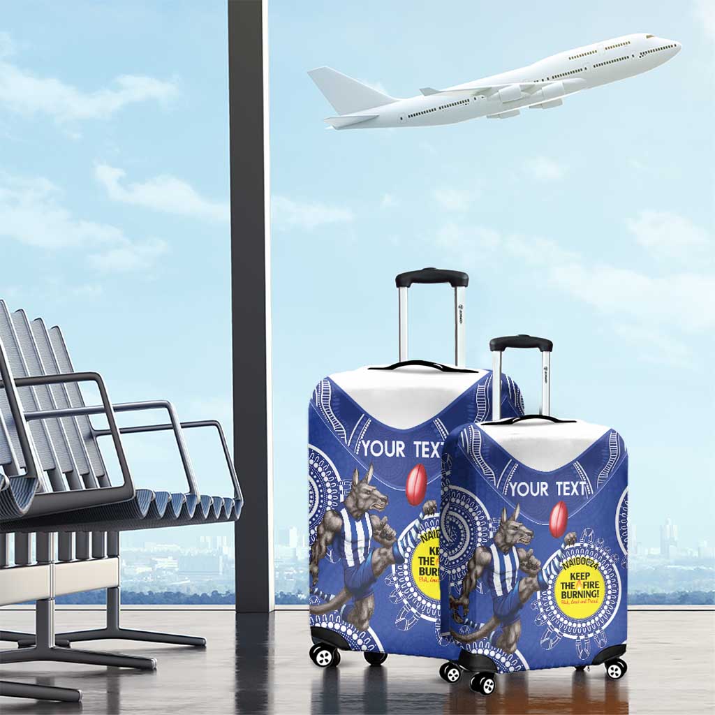 Custom AFL Kangaroos NAIDOC Week Luggage Cover Keep The Fire Burning Indigenous Art