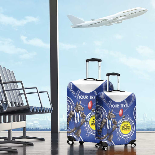 Custom AFL Kangaroos NAIDOC Week Luggage Cover Keep The Fire Burning Indigenous Art
