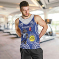 Custom AFL Kangaroos NAIDOC Week Men Tank Top Keep The Fire Burning Indigenous Art