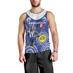Custom AFL Kangaroos NAIDOC Week Men Tank Top Keep The Fire Burning Indigenous Art