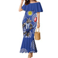 Custom AFL Kangaroos NAIDOC Week Mermaid Dress Keep The Fire Burning Indigenous Art