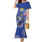 Custom AFL Kangaroos NAIDOC Week Mermaid Dress Keep The Fire Burning Indigenous Art