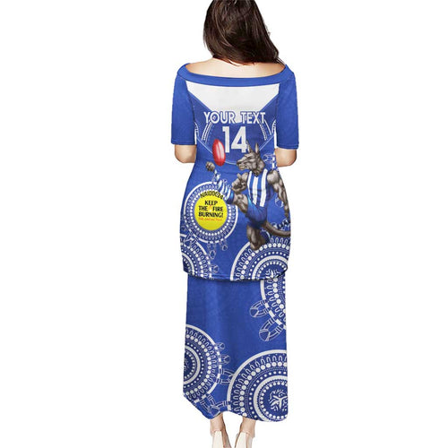 Custom AFL Kangaroos NAIDOC Week Puletasi Keep The Fire Burning Indigenous Art