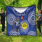 Custom AFL Kangaroos NAIDOC Week Quilt Keep The Fire Burning Indigenous Art
