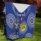 Custom AFL Kangaroos NAIDOC Week Quilt Keep The Fire Burning Indigenous Art