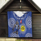 Custom AFL Kangaroos NAIDOC Week Quilt Keep The Fire Burning Indigenous Art