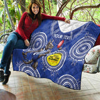 Custom AFL Kangaroos NAIDOC Week Quilt Keep The Fire Burning Indigenous Art