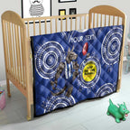 Custom AFL Kangaroos NAIDOC Week Quilt Keep The Fire Burning Indigenous Art