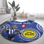 Custom AFL Kangaroos NAIDOC Week Round Carpet Keep The Fire Burning Indigenous Art