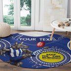 Custom AFL Kangaroos NAIDOC Week Round Carpet Keep The Fire Burning Indigenous Art