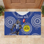 Custom AFL Kangaroos NAIDOC Week Rubber Doormat Keep The Fire Burning Indigenous Art