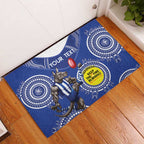 Custom AFL Kangaroos NAIDOC Week Rubber Doormat Keep The Fire Burning Indigenous Art