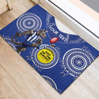 Custom AFL Kangaroos NAIDOC Week Rubber Doormat Keep The Fire Burning Indigenous Art