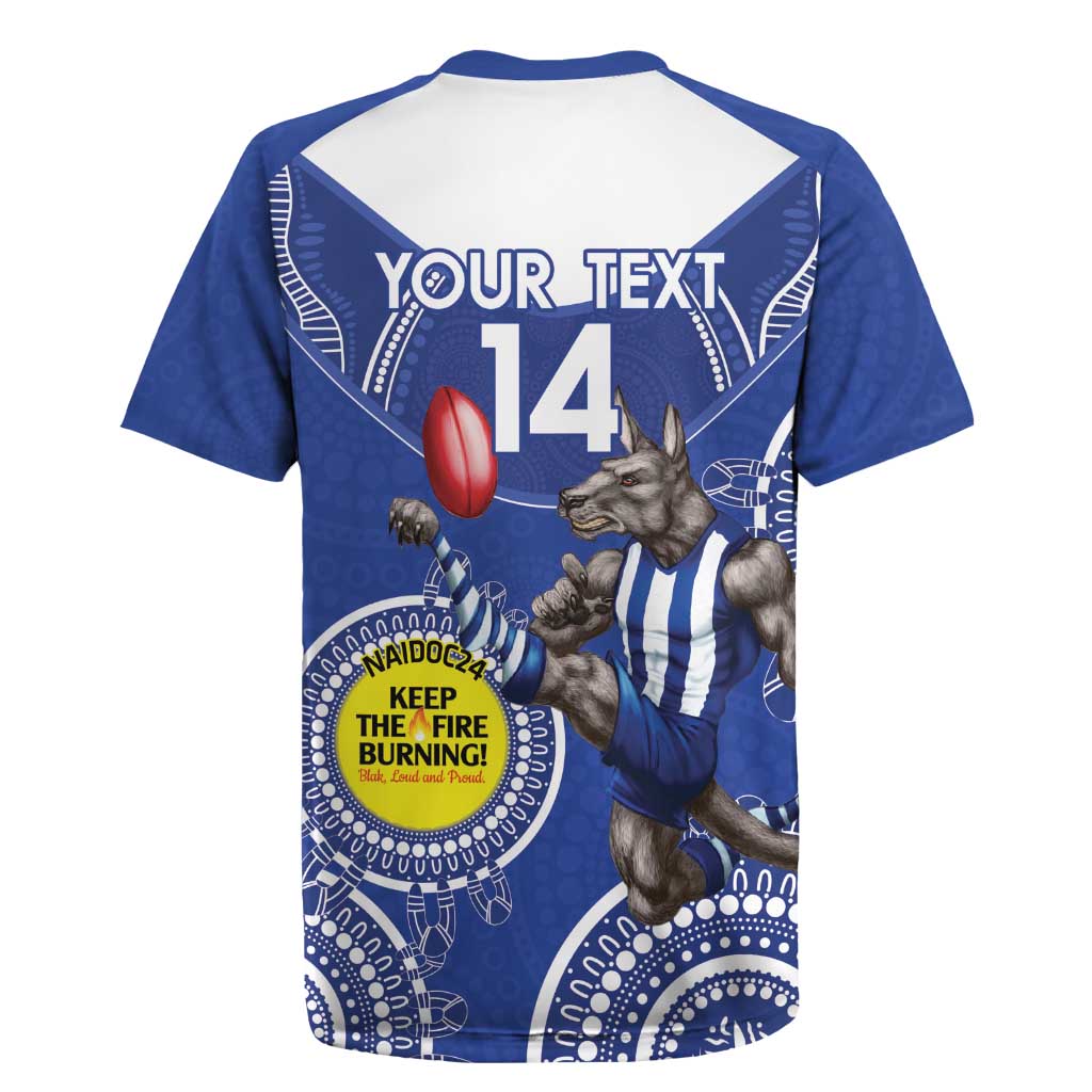 Custom AFL Kangaroos NAIDOC Week Rugby Jersey Keep The Fire Burning Indigenous Art