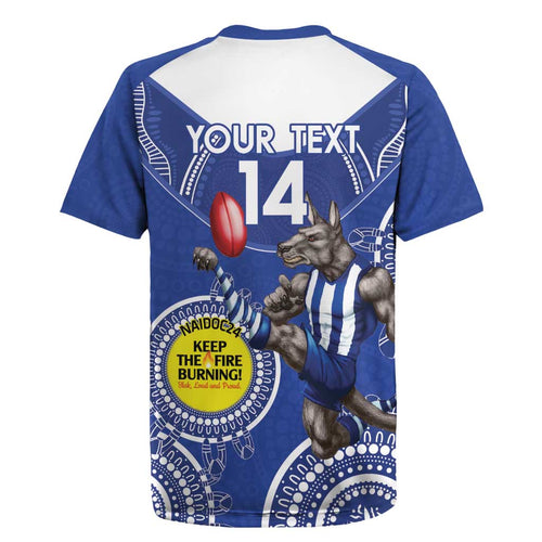 Custom AFL Kangaroos NAIDOC Week Rugby Jersey Keep The Fire Burning Indigenous Art