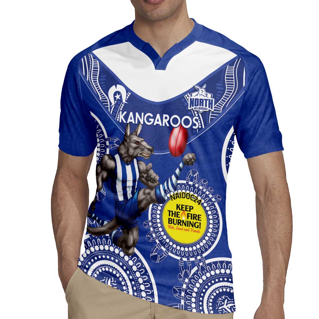 Custom AFL Kangaroos NAIDOC Week Rugby Jersey Keep The Fire Burning Indigenous Art