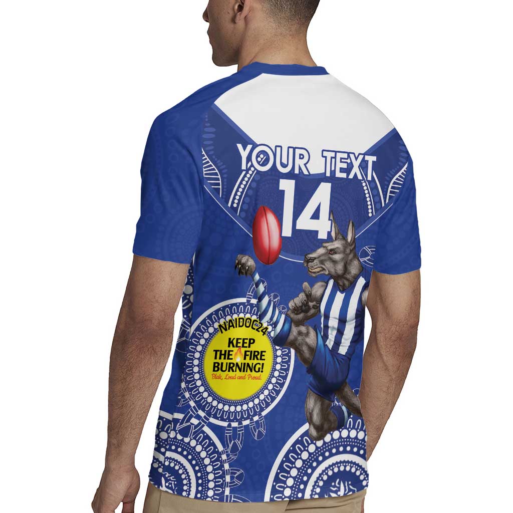 Custom AFL Kangaroos NAIDOC Week Rugby Jersey Keep The Fire Burning Indigenous Art