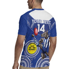 Custom AFL Kangaroos NAIDOC Week Rugby Jersey Keep The Fire Burning Indigenous Art