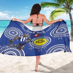 Custom AFL Kangaroos NAIDOC Week Sarong Keep The Fire Burning Indigenous Art