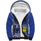 Custom AFL Kangaroos NAIDOC Week Sherpa Hoodie Keep The Fire Burning Indigenous Art