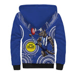 Custom AFL Kangaroos NAIDOC Week Sherpa Hoodie Keep The Fire Burning Indigenous Art