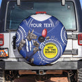 Custom AFL Kangaroos NAIDOC Week Spare Tire Cover Keep The Fire Burning Indigenous Art