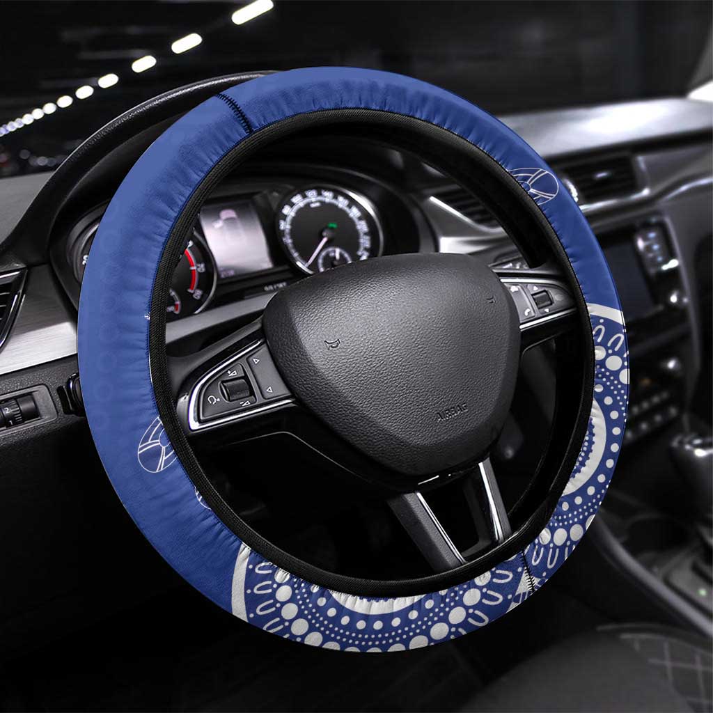 AFL Kangaroos NAIDOC Week Steering Wheel Cover Keep The Fire Burning Indigenous Art