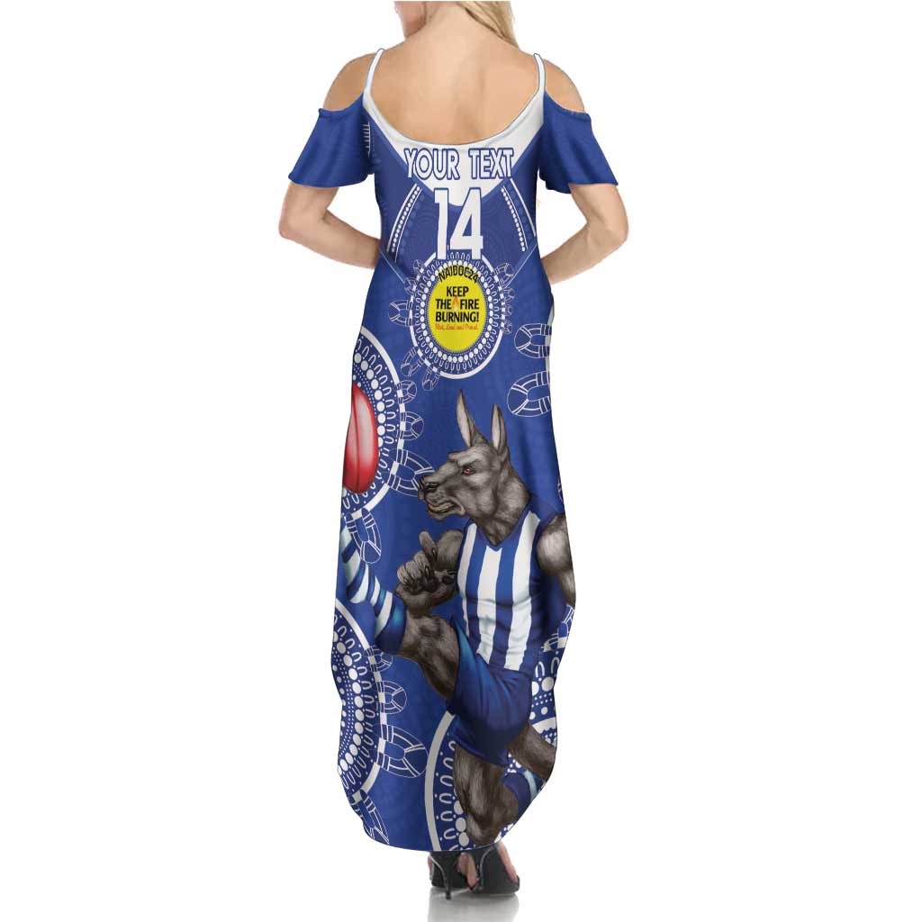 Custom AFL Kangaroos NAIDOC Week Summer Maxi Dress Keep The Fire Burning Indigenous Art