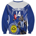 Custom AFL Kangaroos NAIDOC Week Sweatshirt Keep The Fire Burning Indigenous Art