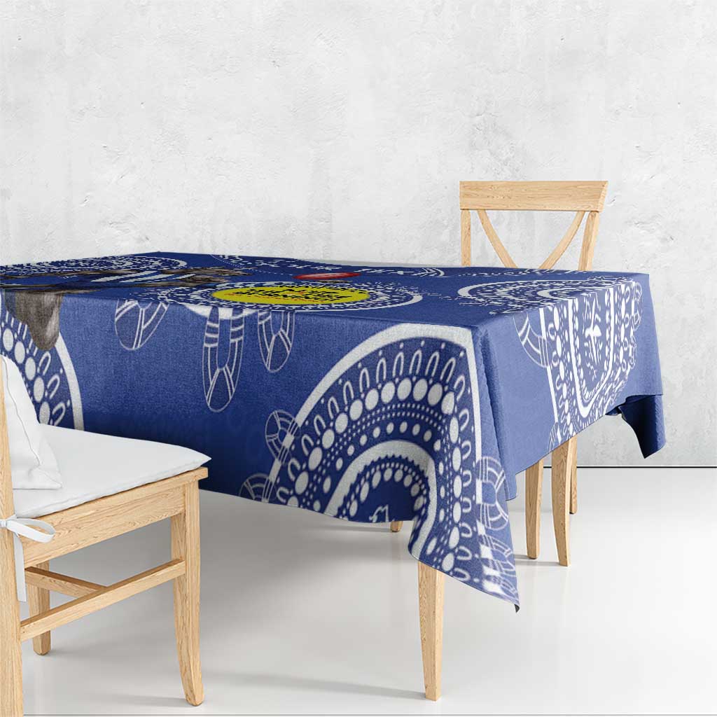 Custom AFL Kangaroos NAIDOC Week Tablecloth Keep The Fire Burning Indigenous Art