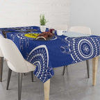 Custom AFL Kangaroos NAIDOC Week Tablecloth Keep The Fire Burning Indigenous Art