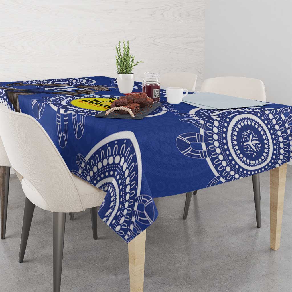 Custom AFL Kangaroos NAIDOC Week Tablecloth Keep The Fire Burning Indigenous Art